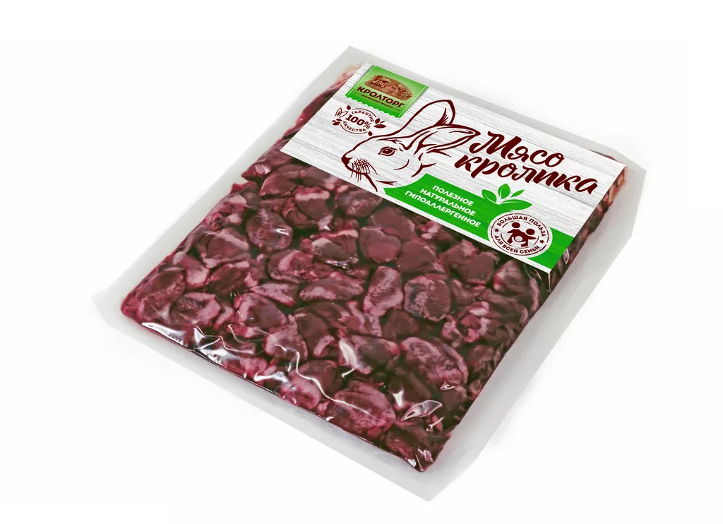 Фотография продукта кролик: филе, печень, фарш, субпродукты